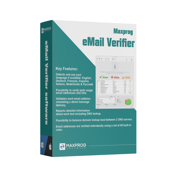 Maxprog eMail Verifier Single License